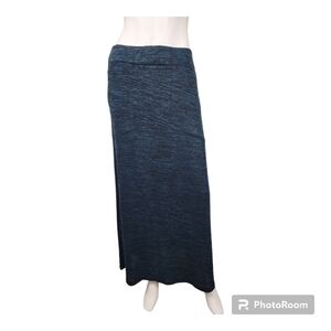 John Paul Richard Blue Black Knit Maxi Skirt Size S